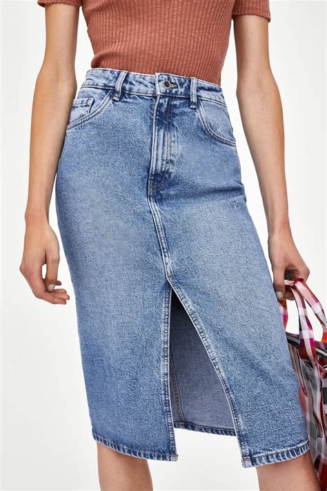 long denim skirts amazon|zara denim skirt.